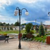 Kültéri, Parki Fém-Öntöttvas Kandeláber UNIO-M87-C3