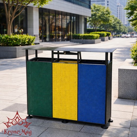 Kültéri,Parki Szelektív Hulladékgyűjtő URBAN REC 27.CS