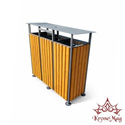 Kültéri, Parki Szelektív Hulladékgyűjtő URBAN REC 39.CS