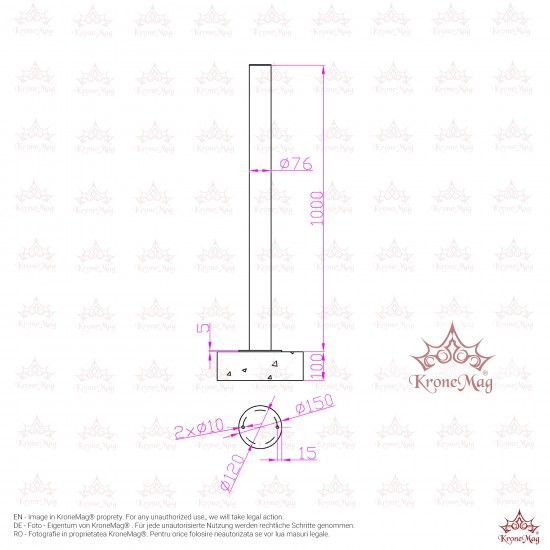 Forgalomterelő Térelzáró Poller DEL-9F