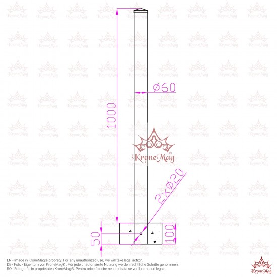 Forgalomterelő Térelzáró Poller TRAFFIC-1B