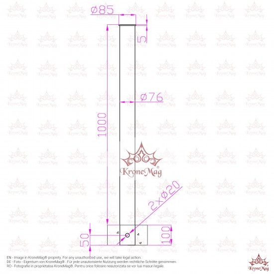 Forgalomterelő Térelzáró Poller TRAFFIC-2B