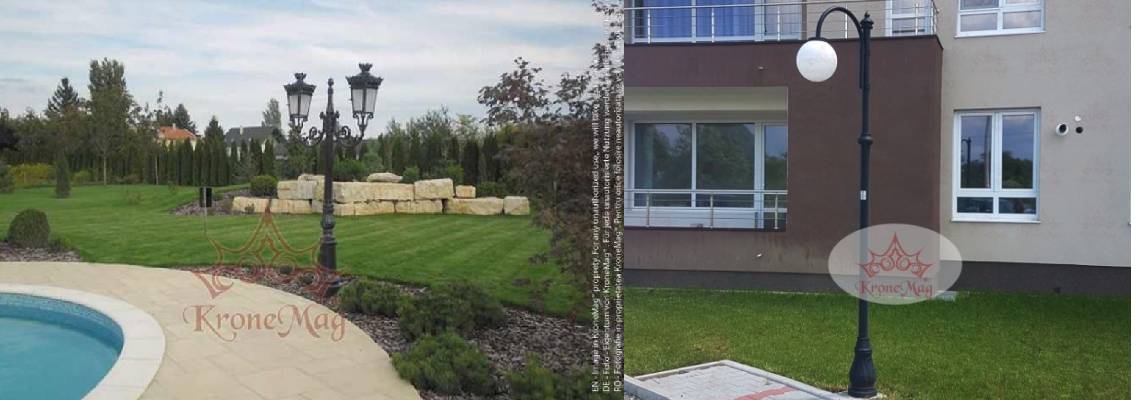 Kertvilágítás öntöttvas kandeláberekkel