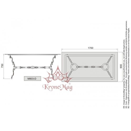 Kerti Bútor,Öntöttvas Asztalkeret M803-D