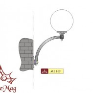 Kerti Öntöttvas Falikar, Lámpa ME-H9 GLOB400