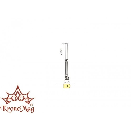 Kerti,Teraszi Öntöttvas Kandeláber H-1