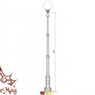 Kerti, Teraszi Fém-Öntöttvas Kandeláber M1