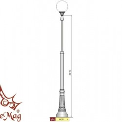 Kerti, Teraszi Fém-Öntöttvas Kandeláber M28