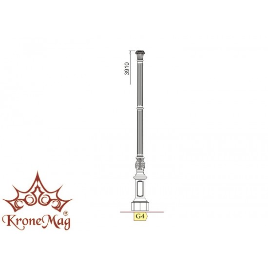 Közvilágitási Öntöttvas Kandeláber G4-H2