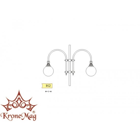 Közvilágitási Öntöttvas Kandeláber G4-H2