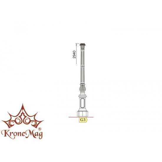 Közvilágítási Öntöttvas Kandeláber G31-L1