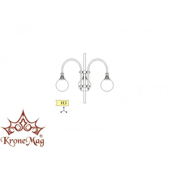 Közvilágítási Öntöttvas Kandeláber D2-H3