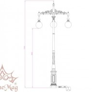 Közvilágítási Öntöttvas Kandeláber DH1-Y3